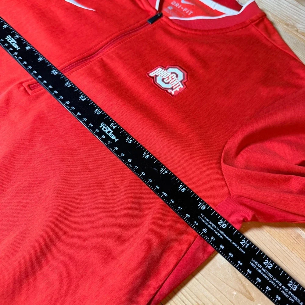 Nike Ohio State Buckeyes Dri-FIT Quarter Zip Pullover Red Mens Medium 35900X-OS5